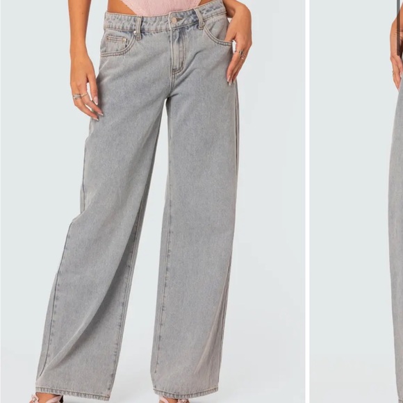 Edikted Bow Light Blue Jeans - Picture 2 of 8